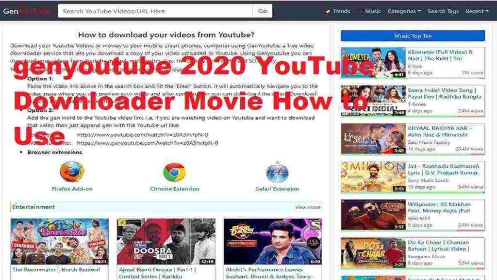 genyoutube 2020 YouTube Downloader Movie How to Use genyt